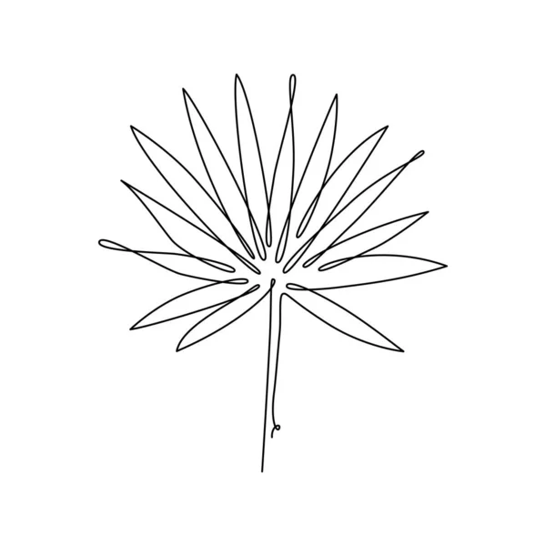 Leaf Line Art Verbindung Setzen Vektorpflanzenblatt Kontinuierliche Linienzeichnung Vektor Für — Stockvektor
