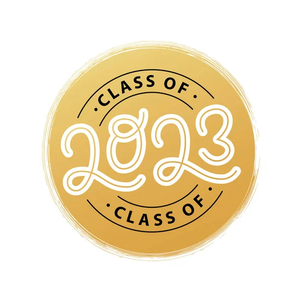 Abschluss 2023 Klasse 2023 Schriftzug Graduation Logo Stempel Vektorillustration Vorlage — Stockvektor