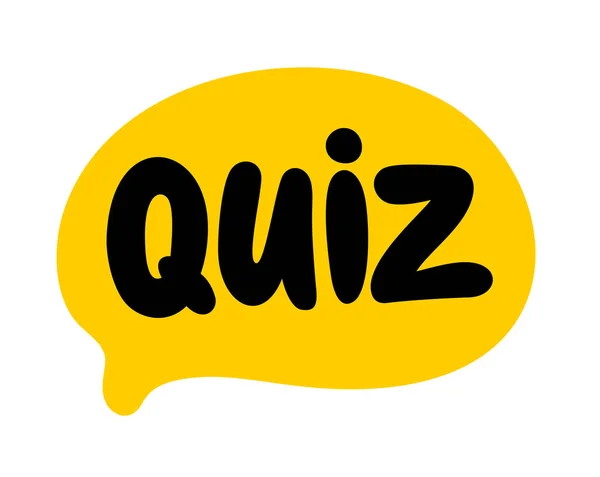 Quizz Spel Icon Quiz Spraakbel Vector Illustratie Wedstrijd Voor Vragen — Stockvector