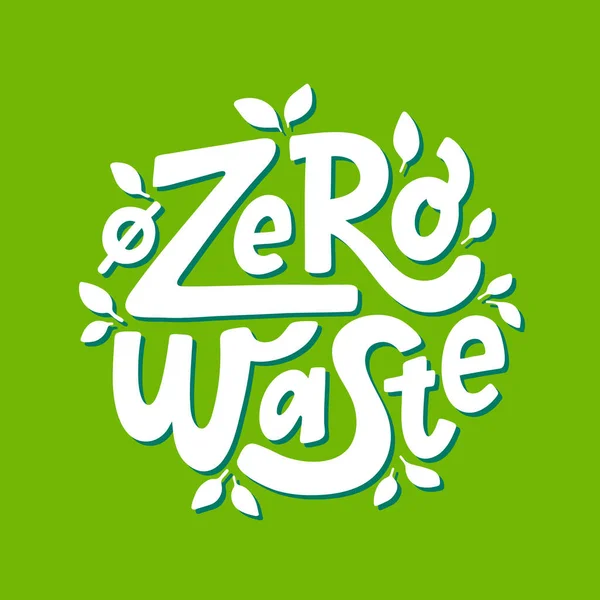 Zero Waste Logo Stamp Quote Circular Icon Vector Quote Reduce — Stock Vector