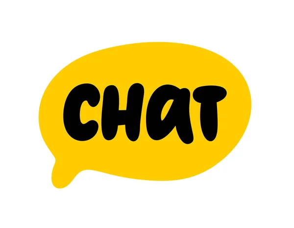 Chat Habla Bubble Ilustración Vectorial Chat Palabras Cuadro Texto Chat — Vector de stock