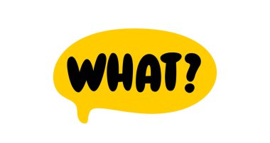 Ne biçim konuşma balonu. Mektup. Ne soru metni. El çizimi alıntı. Doodle söz simgesi. Grafik Tasarım baskısı. Vektör kelime illüstrasyonu. İngilizce öğrenmek için hangi soru sözcüğü