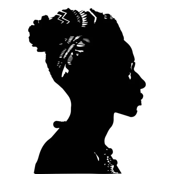Africano Mulher Americana Retrato —  Vetores de Stock