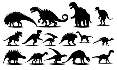 Dinozorların vektör çizimi 