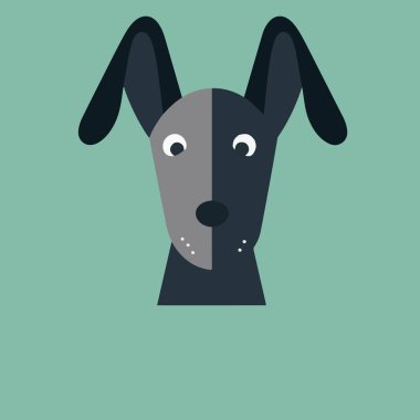 Köpek evcil hayvan ikonu. web tasarımı için köpek vektör simgesinin karikatür çizimi 