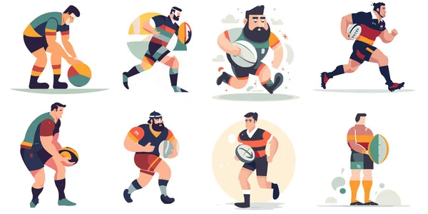 Ensemble Différents Joueurs Sport — Image vectorielle