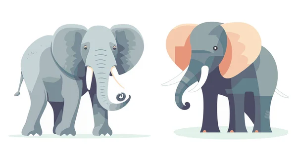 Projekt Kreskówki Słoń Zwierząt Dzikich Zwierząt Zoo Natura Fauna Fauna — Wektor stockowy