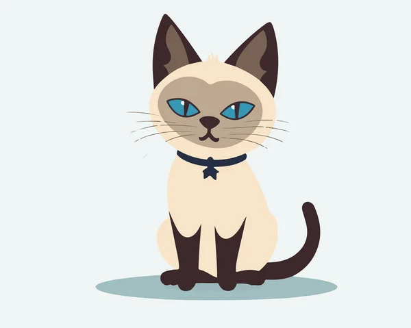 Кошка Голубыми Глазами — стоковый вектор