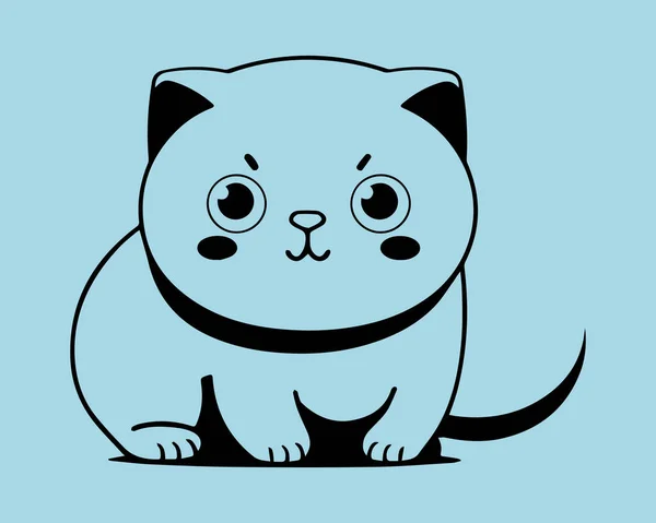 Cat Cartoon Icon Image — Stock Vector