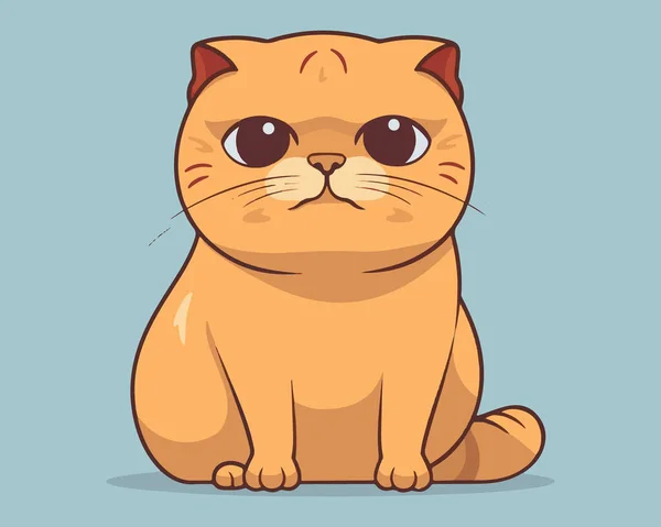 Cat Cartoon Design Cute Domestic Animal Pet Character Nature Theme — Stock Vector