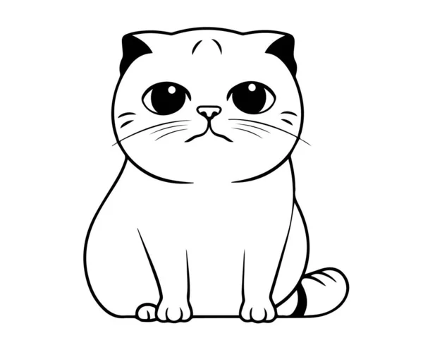 Cute Cat Cartoon Vector Illustration Graphic Design — Stock Vector