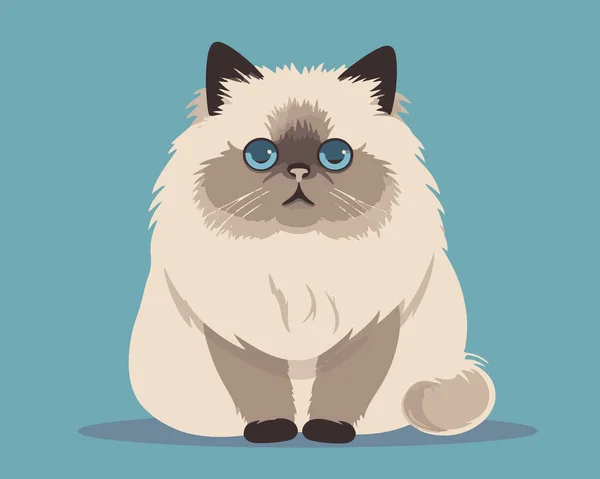 かわいい猫漫画ベクトルデザイン — ストックベクタ