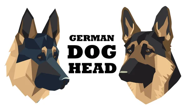 ドイツ語のテキストを持つドイツ犬のベクターイラスト — ストックベクタ