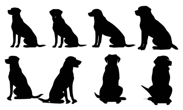 Köpek silueti. vektör illüstrasyonu 