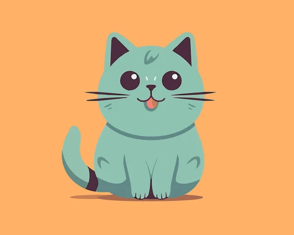 Katze Niedlich Kawaii Charakter Vektor Illustration Design — Stockvektor