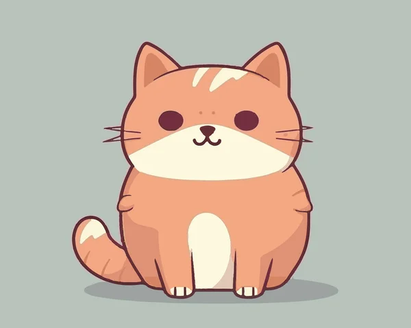 かわいい猫漫画のアイコン — ストックベクタ