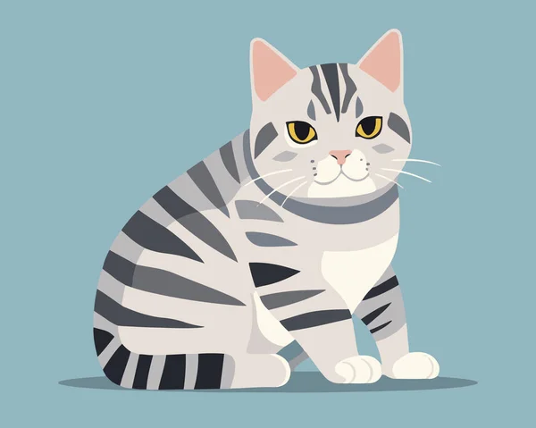 Vector Cat Cartoon Illustration — Stock Vector