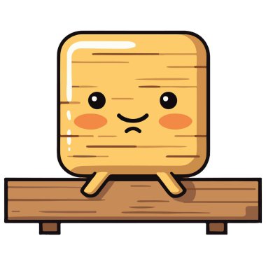 Ekmek karakterli şirin sandviç.