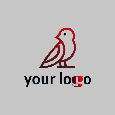 Modern marka kimlik soyut kuş logosu tasarımı
