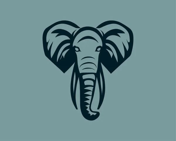 Fil Başlı Maskot Logosu Tasarım Şablonu — Stok fotoğraf