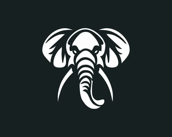 象頭マスコットのロゴデザインテンプレート — ストック写真
