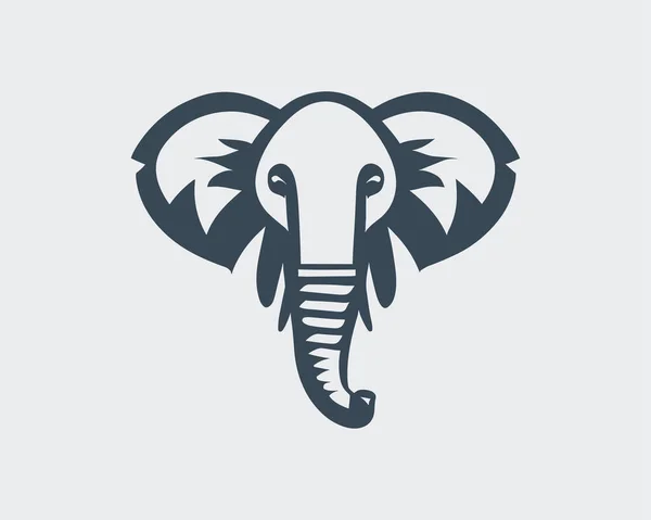 elephant head mascot logo design template