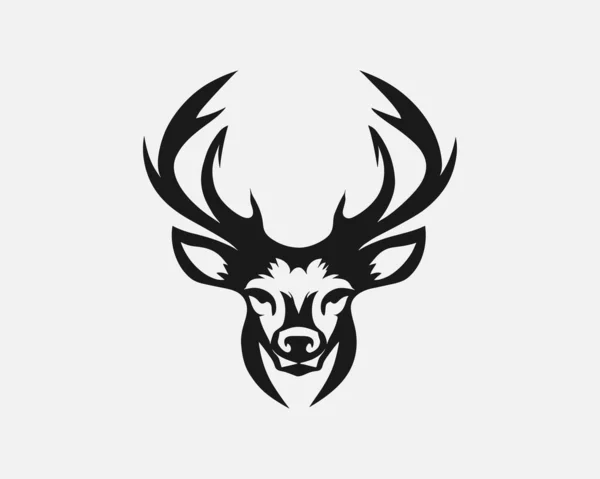 クリエイティブ鹿頭のロゴデザインディアベクターアート — ストック写真
