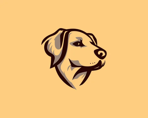 Kreativ Hund Huvud Logotyp Design — Stockfoto