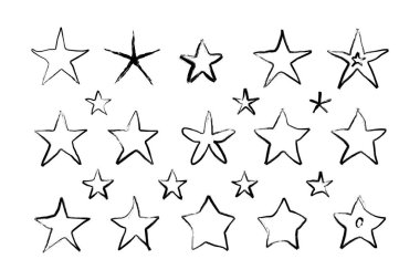 Yıldız Icons set. Vektör çizim