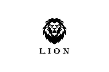 Aslan logo vektör şablonu çizimi