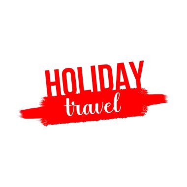 tatil seyahat fırçası metin vektör tasarımı