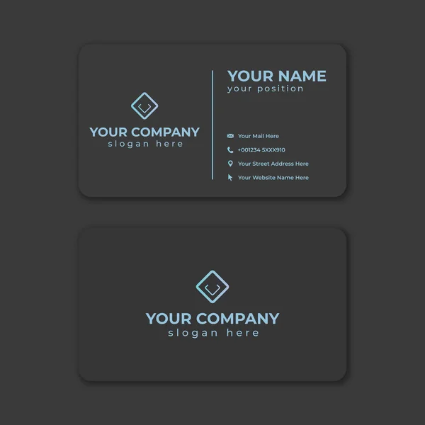 Clean Minimal Style Business Card Template — Stock Photo, Image