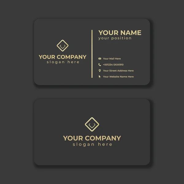 Golden Luxury Black Golden Business Card Visiting Card Design — Stock Photo, Image