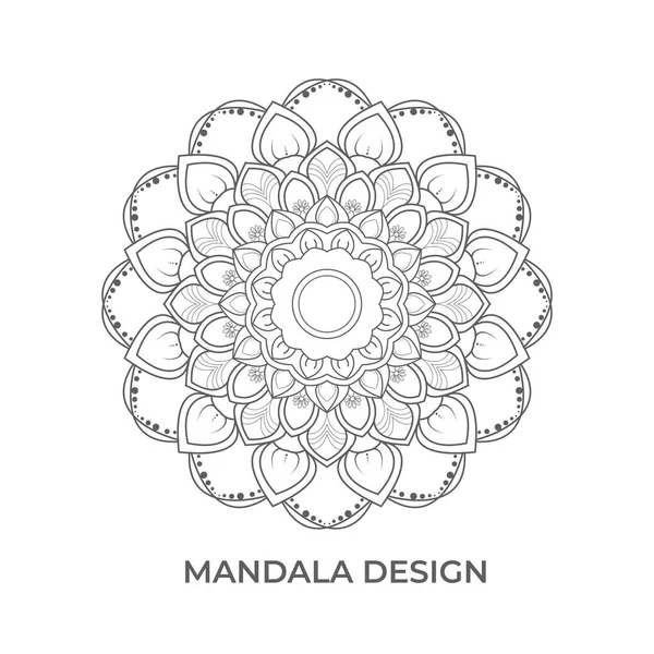 Fondo Mandala Floral Estilo Lineal — Foto de Stock