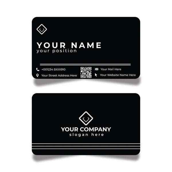 Black Business Card Modern Design — стоковое фото