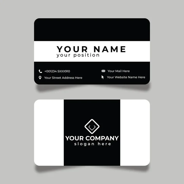 Modern Black White Business Card Design — Stock Photo, Image