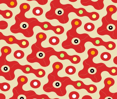 Şekiller ve noktalar ile geometrik desen