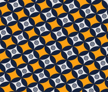 Kareler ve daireler ile geometrik desen