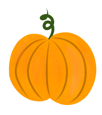 Cadılar Bayramı için komik, izole turuncu balkabağı.