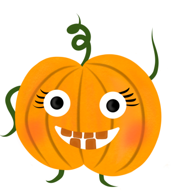 Cadılar Bayramı için komik, izole turuncu balkabağı.