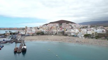Los Cristianos Sahili Hava Görüntüleri, Tenerife (İspanya). Portföyümde farklı kareler var..