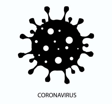 Coronavirus Sembolü. Coronavirus Bakteri Simgesi. COVID-19 Bakteri Sembolü. Coronavirus Kavramını durdur. Bakteri Sembolü.