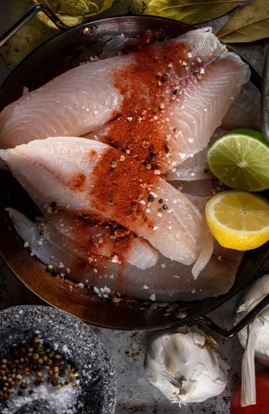 stock image Flavors of the Sea: Top Close-Up of Whole Red Snapper Fish Cooked in Ginger Soy Sauce on Plate in 4K