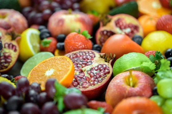 Vibrante Primer Plano Surtidos Frutas Frescas Mezcladas Exquisita Resolución — Foto de Stock