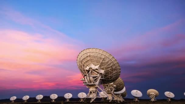 Exploring Cosmos Very Large Satellite Array Vla Socorro New Mexico — Stock Video