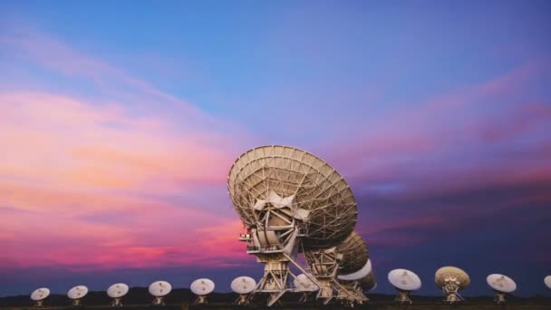 宇宙を探る ニューメキシコ州ソコロ近くの超大型衛星アレイ Vla 息をのむような4K解像度で発表 — ストック動画