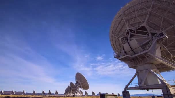 Utforska Kosmos Den Mycket Stora Satelliten Array Vla Nära Socorro — Stockvideo