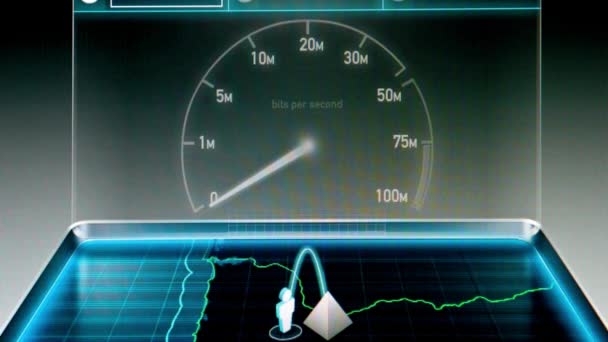 Rápido Furioso Verificando Velocidade Internet Resolução Desvendando Poder Conectividade — Vídeo de Stock