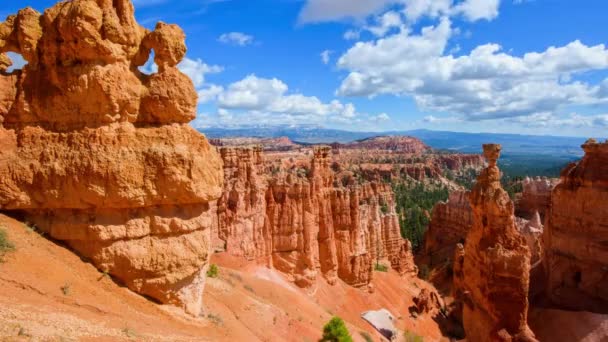 Breathtaking Bryce Canyon National Park Time Lapse Cloudy Sky — Stock Video