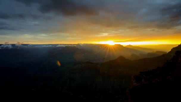 Прекрасний Схід Сонця Над Національним Парком Гранд Каньйон Юта Сша — стокове відео